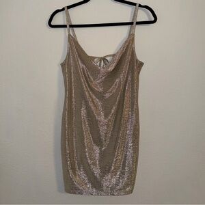Topshop Petite US Size 6 Champagne Shine Party Dress Never worn